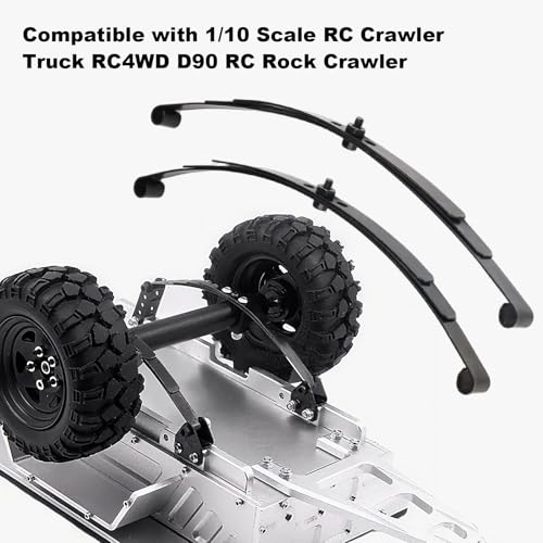 Hobbypark Stiff Leaf Spring Suspension Steel Bar Kit for 1/10 RC Rock Crawler RC4WD D90 Parts (2 Kits)