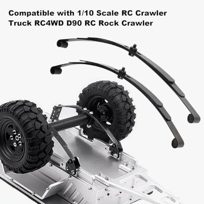 Hobbypark Stiff Leaf Spring Suspension Steel Bar Kit for 1/10 RC Rock Crawler RC4WD D90 Parts (2 Kits)