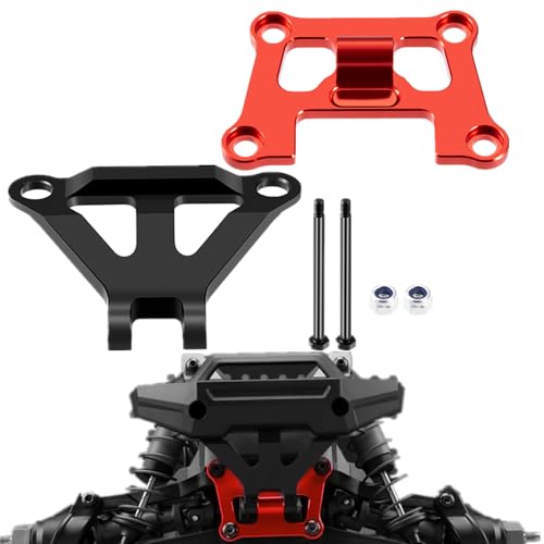 Aluminum Front Bulkhead Mount Strengthenfor Tra-xxas 1/16 Mini Maxx | 4WD RTR Brushless Monster Truck Upgrades Red Front Bumper Support Mount - color: Red