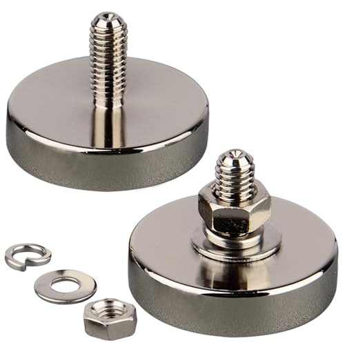 MUTUACTOR Neodymium Magnets,105lbs Strong Magnet M6X15mm Male Threaded Stud,4PCS Anti-Broken Heavy Duty Magnetic Mount Rare Earth Magnets for Lights Panels Tool Brackets and Other Equipment - style: 105lbs M6 Male 4pcs