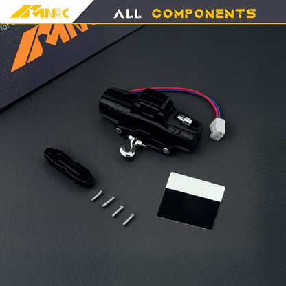 Steel RC Car Mini Winch for Axial FMS 1/24 SCX24 AX24 FCX24 1/18 TRX4M FCX18 Hobbyplus Series Upgrades Part Gray