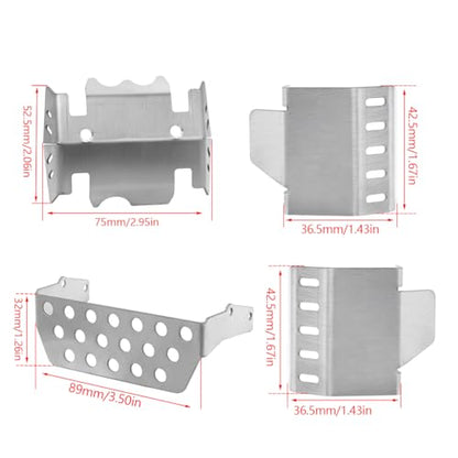 RC Accessories RC Guard Armor for CROSSRC 1/8 EMOX Emo X2 RC Climbing Model Car Shield Metal Armor Chassis Armor Accessories