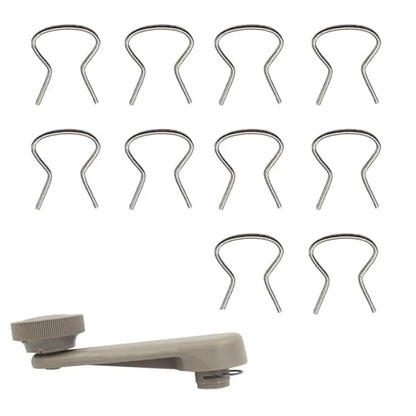 10 PCS Car Window Crank Handle Retainer Clips, Window Handle Metal Retaining Clips Assortment, Universal for Most Cars (Silver) - size: 10 PCS