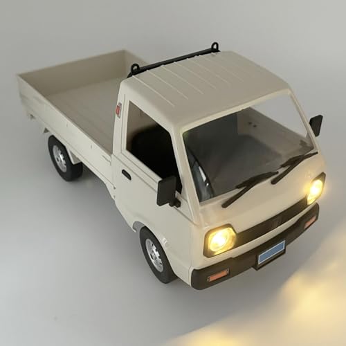 WPL D12 RC Kei Truck 1/10 Scale RC Car Remote Control Drift Car | Off Road Pickup RTR 2.4GHz Rear Wheel Drive 260 Motor Full Proportional Hobby Toy Adult 2 Batteries