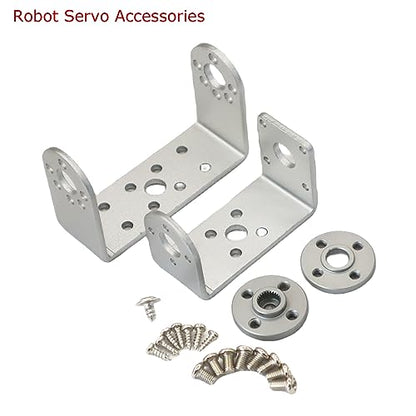 25KG Robot Servo Motor High Torque Full Metal Gear Digital Steering Servos with Mount Brackets - size: 25kg