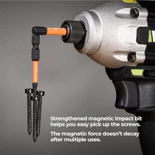 toolant 8mm Impact Hex Bit Set, 10-Piece | CNC-machined tips, S2 alloy steel body, hardened core, magnetic fastener retention, impact-driver use - size: 8mm(10pcs)
