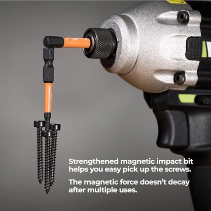 toolant 8mm Impact Hex Bit Set, 10-Piece | CNC-machined tips, S2 alloy steel body, hardened core, magnetic fastener retention, impact-driver use - size: 8mm(10pcs)
