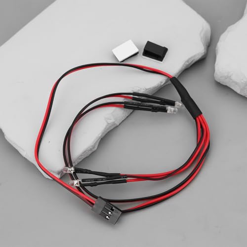 SING F LTD LED Headlights and Taillights Kit Compatible with TRX4M 1/18 RC Crawler Car White Front Red Rear Lights