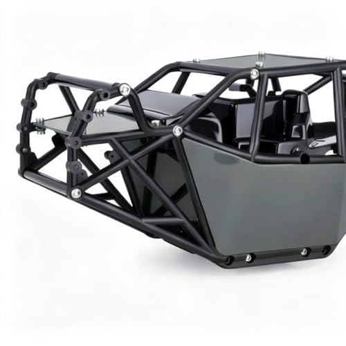 AMK RC Crawler Roll Cage, 1/10 Scale Nylon Rock Buggy Body Cage for Axial SCX10 SCX10 II, Durable RC Rock Crawler Upgrade Part (Gray) - color: Gray