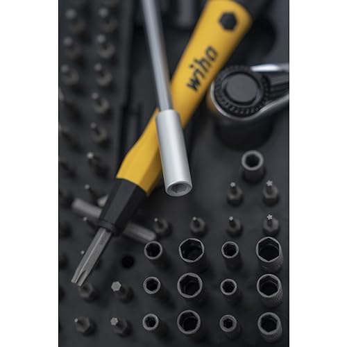 Wiha 75965 65 Piece System 4 ESD Safe Ratchet and MicroBits Set | Master Technician