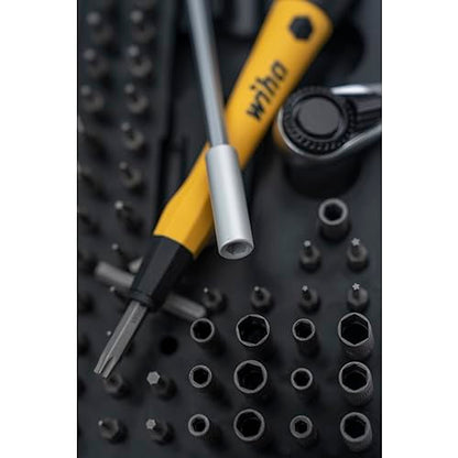 Wiha 75965 65 Piece System 4 ESD Safe Ratchet and MicroBits Set | Master Technician