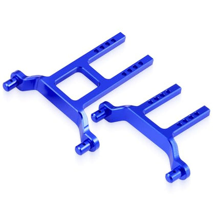 Aluminum Alloy Front & Rear Body Mount Post，Blue | Upgrade Parts, For Tra-xxas 1/18 Latrax Teton Desert Prerunner SST, RC Car - color: Blue
