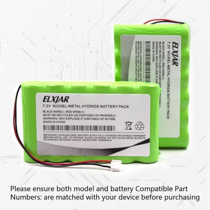 (2-Pack) 7.2V 2000mAh Ni-MH Battery for DSC 3G4000, LE4000 | Fits 3G4000-BATT and 6PH-H-AA2200-S-J26 compatible cellular communicator systems; rechargeable replacement battery pack.