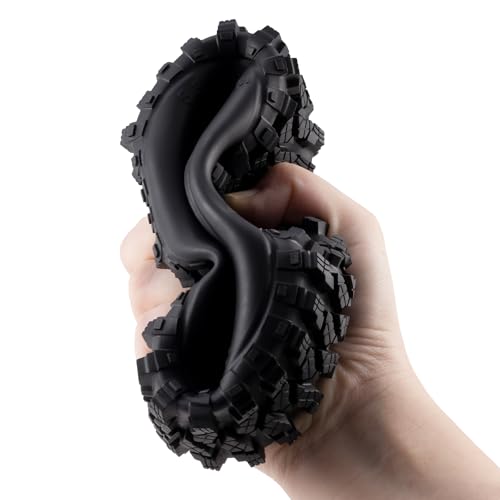 4Pcs MORFUM Rubber 2.6" Crawler Mud Terrain Tires Super Grip Super Soft Sticky Tires 136mm Tall 2.6in Crawler Tires Compatible with Axial RBX10 MJX H8H MK07 KM4 1/7 1/8 1/10 Crawler Car