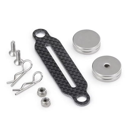 RC Cars Crawler Parts Compatible with SCX10 90028 90027 1/10 RC Crawler Car Body Shell Bracket Parts Magnetic Invisible Body Post Mount Kit