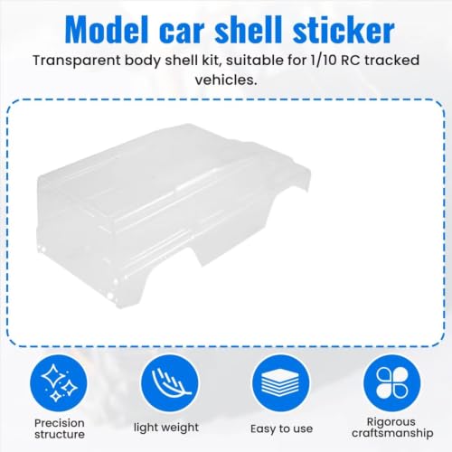 Rc Accessories Parts for Traxxas for TRX4 1/10 RC Car Upgrades Parts Accessories Clear Polycarbonate Body Shell Kit 324mm Wheelbase D110