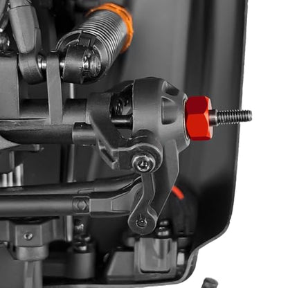 QUE-T Aluminium Wheel Hex Hub Adapter Upgrade for 1/18 HPI Venture HILUX RC Crawler Car (Red) - color: Red