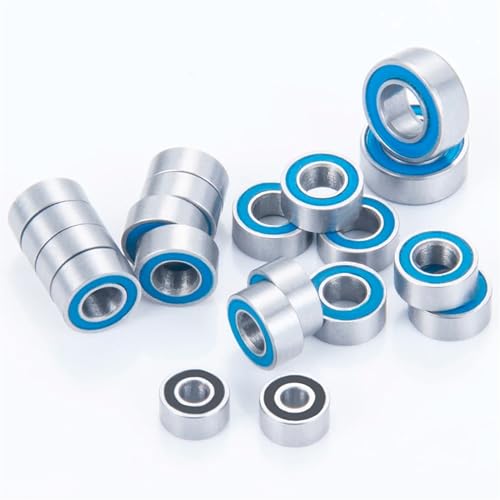 Sealed Bearing Compatible with Axial SCX24 for 90081 AXI00001 AXI00002 AXI00004 AXI00005 AXI00006 1/24 RC Crawler Car 20PCS Steel Ball Bearing Set