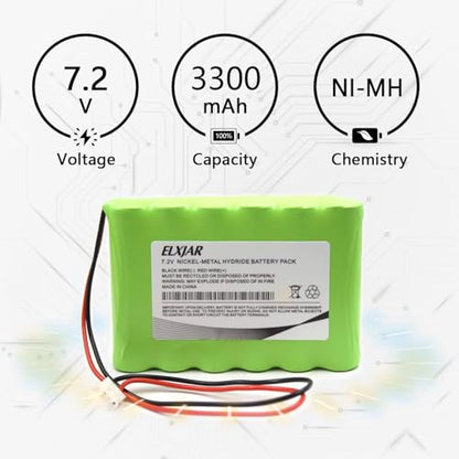 (2-Pack) 7.2V 3300mAh Ni-MH Battery for Honeywell 300-03866 | Fits Lynx 5100, 5200, 5210, 5300, Touch 7000, LYNXRCHKIT-SHA, LCP500-4B and OSA214 compatible alarm panels.