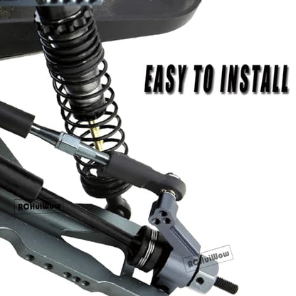 RC Big Bore Shocks Absorber Upgrades Part for 1/10 Slash Stampede Rustler Bandit VXL 4X4 2WD,Aluminum Front Rear 4PCS Shocks Hops Up,Titanium - color: Titanium(4pcs)