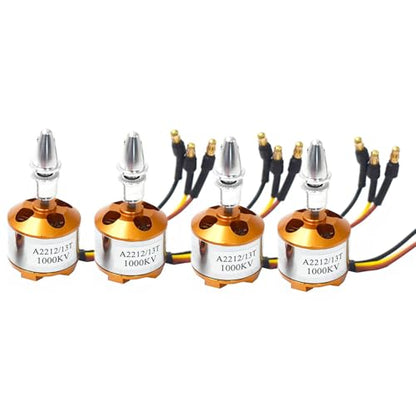 A2212 1000KV Brushless Motors 13T High Power Brushless Outrunner Motor for RC Aircraft Multi-Copter Quadcopter Drone(4PCS)