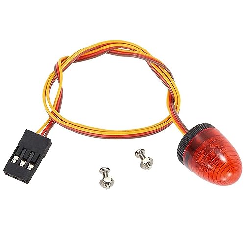 Circular Ultra Bright LED Police Light Rotating Flash Alarming Strobe Lamp 5Modes for 1/8 1/10 1/14 RC Car Firefighting Ambulance Crawler Truck for CC01 D90 SCX10(10x15mm,Red) - color: 10x15mm,Red