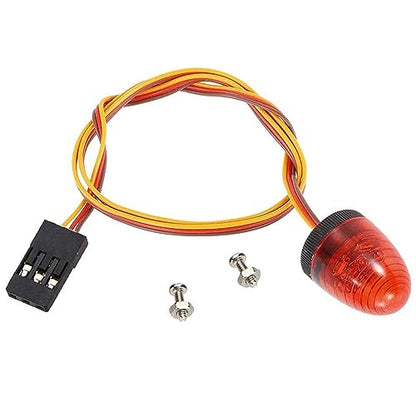 Circular Ultra Bright LED Police Light Rotating Flash Alarming Strobe Lamp 5Modes for 1/8 1/10 1/14 RC Car Firefighting Ambulance Crawler Truck for CC01 D90 SCX10(10x15mm,Red) - color: 10x15mm,Red