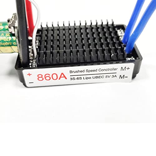 kowaku Waterproof RC ESC 860A 12V-24V Brush ESC for RC Car, T