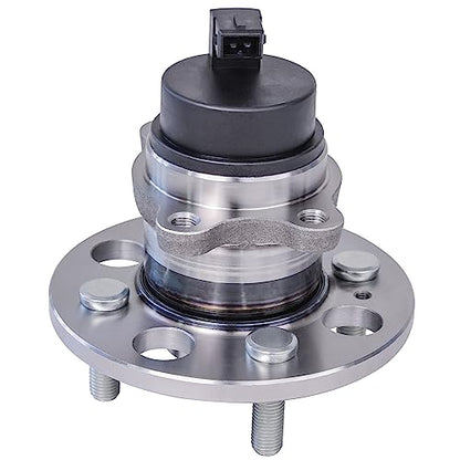 Detroit Axle - 4pc Steering Knuckles Kit for 06-11 Hyundai Accent 4-Wheel | ABS, 2 Front Steering Knuckles & Wheel Bearing Hubs 2 Rear Wheel Bearing and Hubs 2006 2007 2008 2009 2010 2011 Replacement - size: 4UW48689/Kit