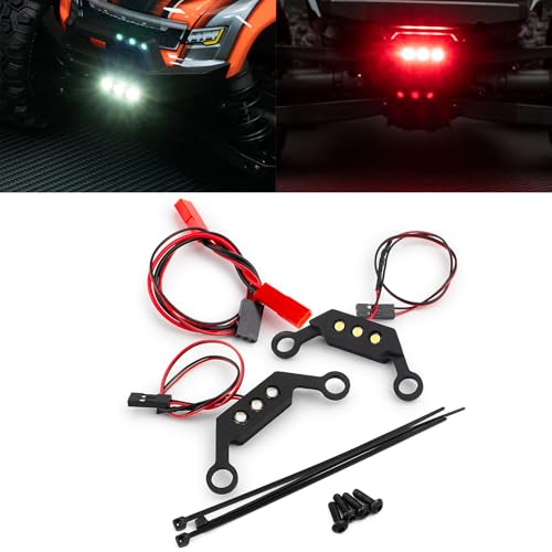 LSG Front Rear Lights Headlight Taillights kit RC Car LED Light Light Kit for 1/16 Tra-xxas Mini Maxx Small X Brushless 2S Rc 4Wd Upgrades Parts