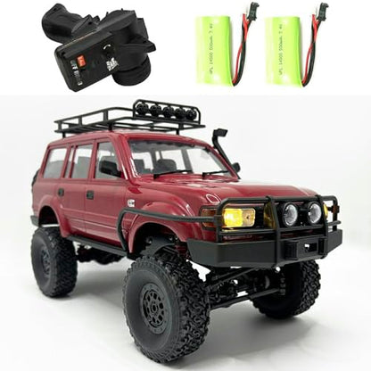 RC Crawler WPL C54-1 RC Truck 4x4 1/16 Scale Remote Control Rock Crawler | Off Road All Terrain Full Proportional 260 Motor Upgraded Chassis Hobby Car Adult 2 Batteries