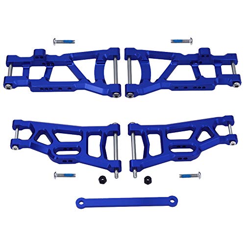 Hobbypark Aluminum Front & Rear Suspension A-Arms Set,Tie Bar for 1/10 Traxxas Slash 2WD RC Car Upgrade Parts Hop Ups, Replacement of 2555 3631 2532 - color: Navy Blue