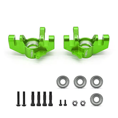 TREAL Alu# 7075 Front Steering Knuckles (Left&Right) for 1/10 Losi Hammer Rey U4 (Green)