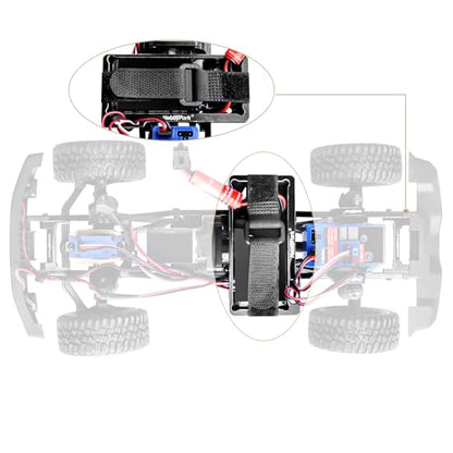 HobbyPark Aluminum Extended Battery Tray Mount Battery Expansion Kit Hold for 1/18 Traxxas TRX4M Crawler