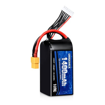 6S Lipo Battery 1400mAh 22.2V 100C with XT60 Plug Fit for FPV Drone Quadcopter Helicopter Airplane Rechargeable Racing Battery - style: 1PACK