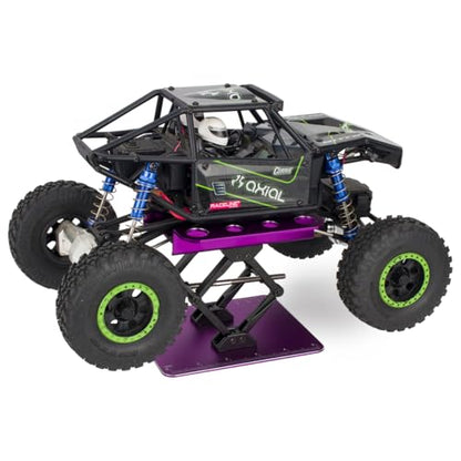 RC Car Work Stand Aluminum Repair Workstation Lift Lower for Traxxas TRX4 Axial Arrma Redcat Losi 1/8 1/10 1/12 1/14 1/16 1/18 1/24 RC Car (Purple)