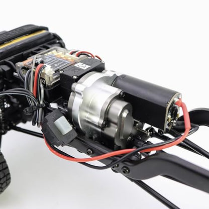 Metal Transmission Gearbox with Bracket for FMS FCX24 1/24 Power Wagon FCX18 Land Cruiser LC80 K5 Blazer RC Crawler Upgrade Part (Titanium for FCX18) - color: Titanium for Fcx18
