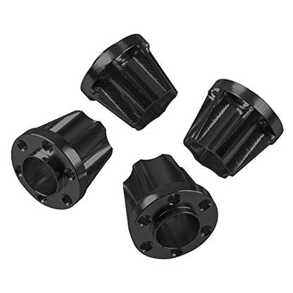 Metal RC 12mm Wheel Hex Hub Extension Combiner Compatible with 1.9/2.2inch Wheel Rim Axial SCX10 Traxxas TRX4 D90 1/10 RC Crawler (18mm, Black) - color: Black, size: 18mm