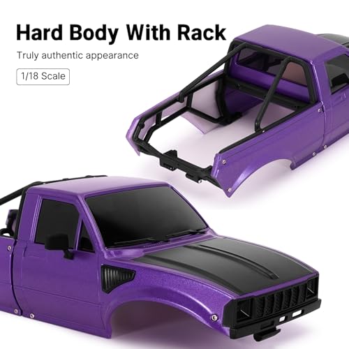 INJORA IR60 Pickup Hard Body Shell for 1/18 TRX4M Defender Bronco (Purple) - color: Purple