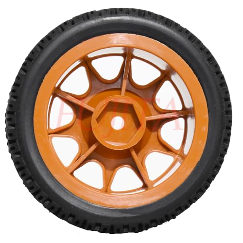 fujita 1/10 RC ON-Road Rubber Racing Tire Rim 68mm OD for 1/10 RC Rally Car Tamiya XV01 XV02 TT02 PTG HSP RGT Kyosho FAZER MK2 PTG （Brown A） - color: Brown a