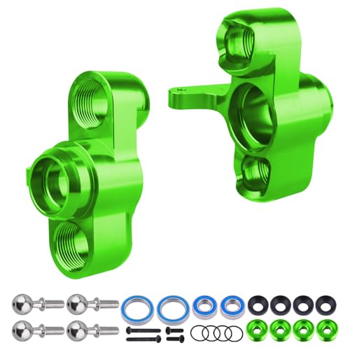 Aluminum Front Steering Blocks Steering Knuckle for Arrma 1/8 Kraton/Outcast/Notorious 6S BLX Upgrades Parts,Replace AR330505 (Green) - color: Green