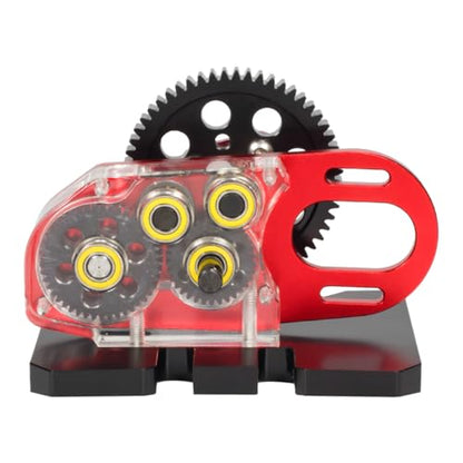SCX10 LCG 2 Low Transmission 30% Overdrive Gearbox with Non-Slip Shell for 1/10 Axial SCX10 III II TRX4 RC Crawler Car Upgrade Parts (Red) - color: Red