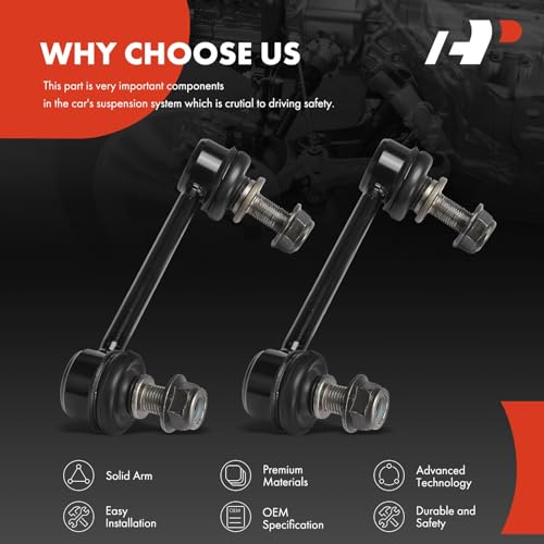 A-Premium Rear Sway Bar Link Stabilizer Bar Link, Compatible with Lexus | for GS200t/IS200t/RC200t 2016-2017, GS300 2018-2019, GS350, GS450h, IS250, IS300, RC300, IS350, IS500, RC350, Pack of 2
