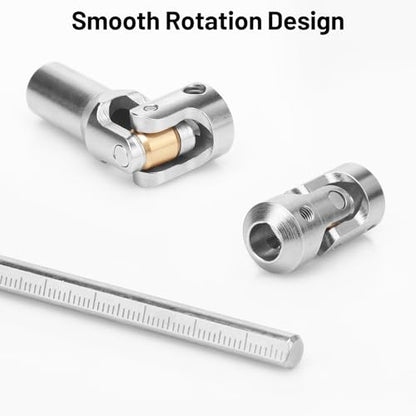 daitoku Driveshaft Universal Joint Drive Shaft 68-229mm Free to Cut Length for SCX10 I II III TRX4 Capra 1/10 LCG DIY RC Upgrade Parts - Silver - color: Silver