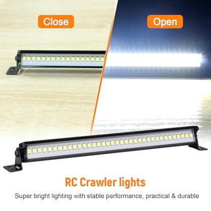 RC LED Light Bar 36 LEDs Roof LED Lamp Kit for Traxxas Slash Rustler TRX4 SCX10 Redcat Gen 8 1/10 RC Rock Crawler