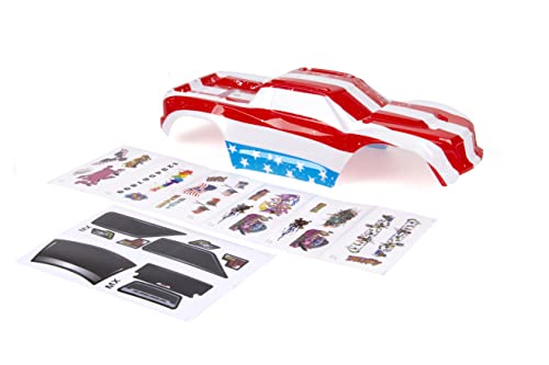 Custom Body USA Flag Style Compatible for V1 Traxxas Maxx 1/10 4X4 4WD Truck Shell Cover(Truck not Included) MX-F-01