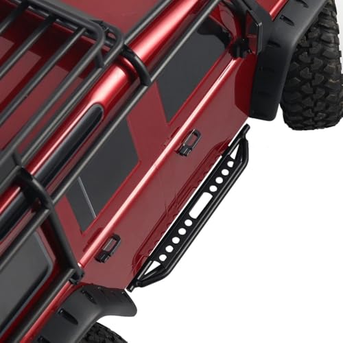 TRX4 Side Pedal Metal Step Foot-Plate Pedal Running Board Compatible with Traxxas TRX-4 Defender Bronco1/10 RC Crawler Car Body Shell Accessories