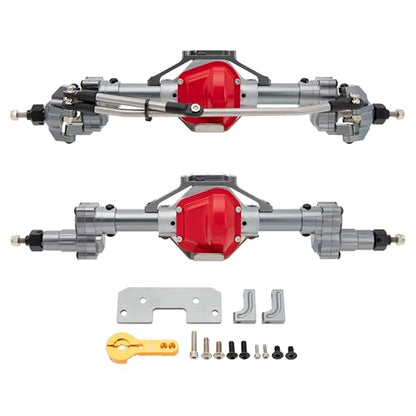 DKKY Portal Axles Kit for Axial SCX10 & SCX10 II 90046 90047 D90 D110 1/10 RC Crawler Upgrades Parts (Titanium) - color: Titanium