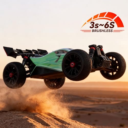 HobbyPark RC 1/8 Buggy Tires and Wheels 17mm Wheel Hex Hubs Foam Inserts for Arrma Typhon Redcat Team Losi VRX HPI HSP Hobao, Set of 4