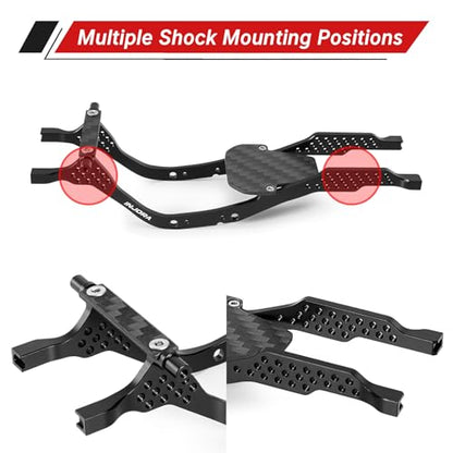 INJORA LCG Aluminum Chassis Kit with POM Rock Sliders for Axial SCX30